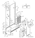 FREEZER SECTION Diagram and Parts List for GSF25IGZCBB  General Electric Refrigerator