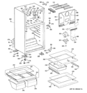 CABINET Diagram and Parts List for GTH17GBB4RBB  General Electric Refrigerator
