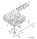 UPPER RACK ASSEMBLY Diagram and Parts List for GDWF160V00SS  General Electric Dishwasher