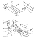 BACKSPLASH, BLOWER & MOTOR ASSEMBLY Diagram and Parts List for NISR333DTHWW  Hotpoint Dryer