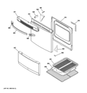 DOOR & DRAWER PARTS Diagram and Parts List for RA724K2WH  Hotpoint Range