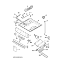 GAS & BURNER PARTS Diagram and Parts List for RGA724EK3WH  Hotpoint Range