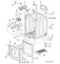 CABINET, FRONT PANEL & DOOR Diagram and Parts List for DPGT750GC0WW  General Electric Dryer