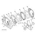 FRONT PANEL & DOOR Diagram and Parts List for PFWS4605L0MV  General Electric Washer