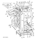 CABINET & TOP PANEL Diagram and Parts List for WBVH5200J0WW  General Electric Washer