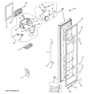 FREEZER DOOR Diagram and Parts List for GSF25JGCBBB  General Electric Refrigerator