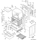 LOWER OVEN Diagram and Parts List for PB978DT1BB  General Electric Wall Oven