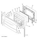 LOWER DOOR Diagram and Parts List for PCB975ST1SS  General Electric Range