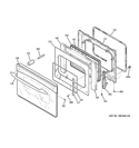 DOOR Diagram and Parts List for JDP42ST1SS  General Electric Range