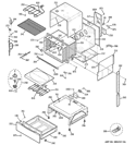 BODY PARTS Diagram and Parts List for JSP46SP3SS  General Electric Range