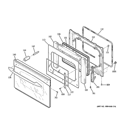 DOOR Diagram and Parts List for PGS908DEP2CC  General Electric Range
