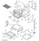 BODY PARTS Diagram and Parts List for PGS908SEP3SS  General Electric Range