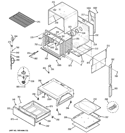 BODY PARTS Diagram and Parts List for PGS968SEP3SS  General Electric Range