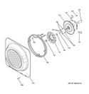 CONVECTION FAN Diagram and Parts List for ZET3038SH4SS  General Electric Wall Oven