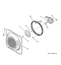 LOWER OVEN CONVECTION FAN Diagram and Parts List for ZET3058SH5SS  General Electric Wall Oven