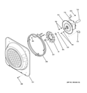 UPPER OVEN CONVECTION FAN Diagram and Parts List for ZET3058SH5SS  General Electric Wall Oven