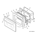 DOOR Diagram and Parts List for JCTP30DP3WW  General Electric Wall Oven