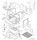 BODY PARTS Diagram and Parts List for JTP31SR2SS  General Electric Wall Oven
