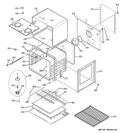 UPPER OVEN Diagram and Parts List for JTP55SP2SS  General Electric Wall Oven