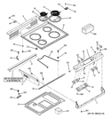 CONTROL PANEL & COOKTOP Diagram and Parts List for JDP39DN4WW  General Electric Range