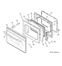 DOOR Diagram and Parts List for JDS28DN4WW  General Electric Range