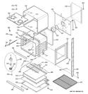 LOWER OVEN Diagram and Parts List for JTP35DP2BB  General Electric Wall Oven