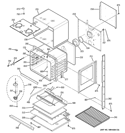 LOWER OVEN Diagram and Parts List for JTP75DP2BB  General Electric Wall Oven