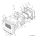 DOOR Diagram and Parts List for PB909DP6BB  General Electric Range