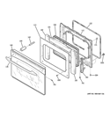 DOOR Diagram and Parts List for JSP39DN4CC  General Electric Range