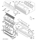 GRILLE, HEATER & BASE PAN PARTS Diagram and Parts List for AZ41E09DABW4  General Electric Air Conditioner