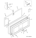 FREEZER DOOR Diagram and Parts List for FCM15SUCWW  General Electric Freezer
