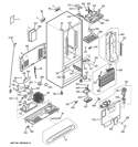 CABINET Diagram and Parts List for GBS20HBSBWW  General Electric Refrigerator
