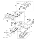 CONTROLS & DISPENSER Diagram and Parts List for WCVH4800K1WW  General Electric Washer
