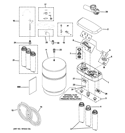 WATER FILTRATION SYSTEM Diagram and Parts List for PNRQ15RBL00  General Electric Water Filter System
