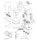 WATER FILTRATION SYSTEM Diagram and Parts List for PNRQ21RBN00  General Electric Water Filter System