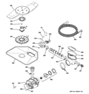 MOTOR-PUMP MECHANISM Diagram and Parts List for PDWF600R30WW  General Electric Dishwasher