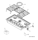 COOKTOP APPEARANCE PARTS Diagram and Parts List for ZGU375LSD1SS  General Electric Cooktop