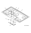 COOKTOP Diagram and Parts List for ZGU375LSD1SS  General Electric Cooktop