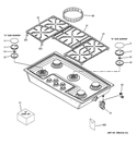 COOKTOP APPEARANCE PARTS Diagram and Parts List for ZGU375NSD2SS  General Electric Cooktop