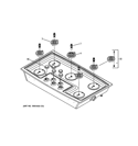 COOKTOP & BURNERS Diagram and Parts List for ZGU375NSD2SS  General Electric Cooktop