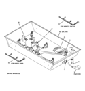 COOKTOP BOX COMPONENTS Diagram and Parts List for ZGU375NSD2SS  General Electric Cooktop
