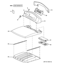 Part Location Diagram of WH46X10183 GE CONTROL PANEL BACK White