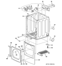 CABINET, FRONT PANEL & DOOR Diagram and Parts List for DPGT650EH0WW  General Electric Dryer