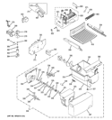 ICE MAKER & DISPENSER Diagram and Parts List for GSH22JGCEBB  General Electric Refrigerator
