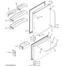 DOORS Diagram and Parts List for GBSL0HCXFLLS  General Electric Refrigerator