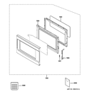 DOOR PARTS Diagram and Parts List for JES1451DS1WW  General Electric Microwave