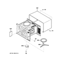 OVEN CAVITY PARTS Diagram and Parts List for JES1451DS1WW  General Electric Microwave