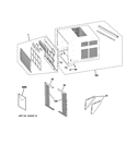 GRILLE & CHASSIS PARTS Diagram and Parts List for AHM18DPT1  General Electric Air Conditioner