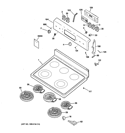 CONTROL PANEL & COOKTOP Diagram and Parts List for RB792DR2WW  Hotpoint Range
