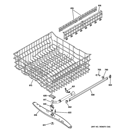UPPER RACK ASSEMBLY Diagram and Parts List for GLD4908V00BB  General Electric Dishwasher